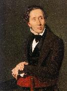 Christian Albrecht Jensen Portrait of Hans Christian Andersen Spain oil painting reproduction